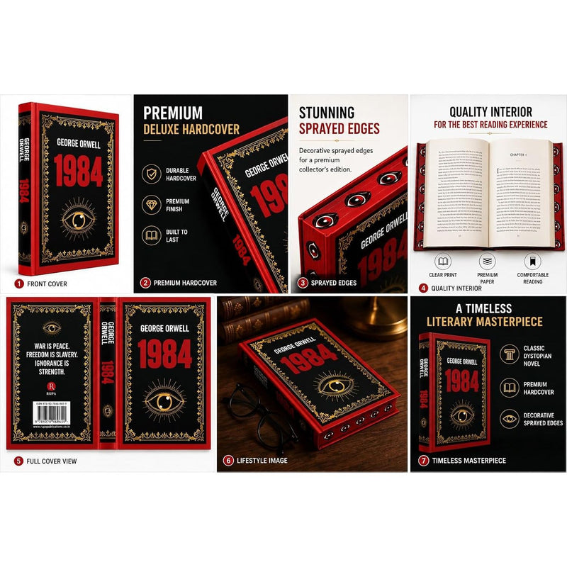 1984 Deluxe Hardcover Collector's Edition By George Orwell - Fiction - Hardcover