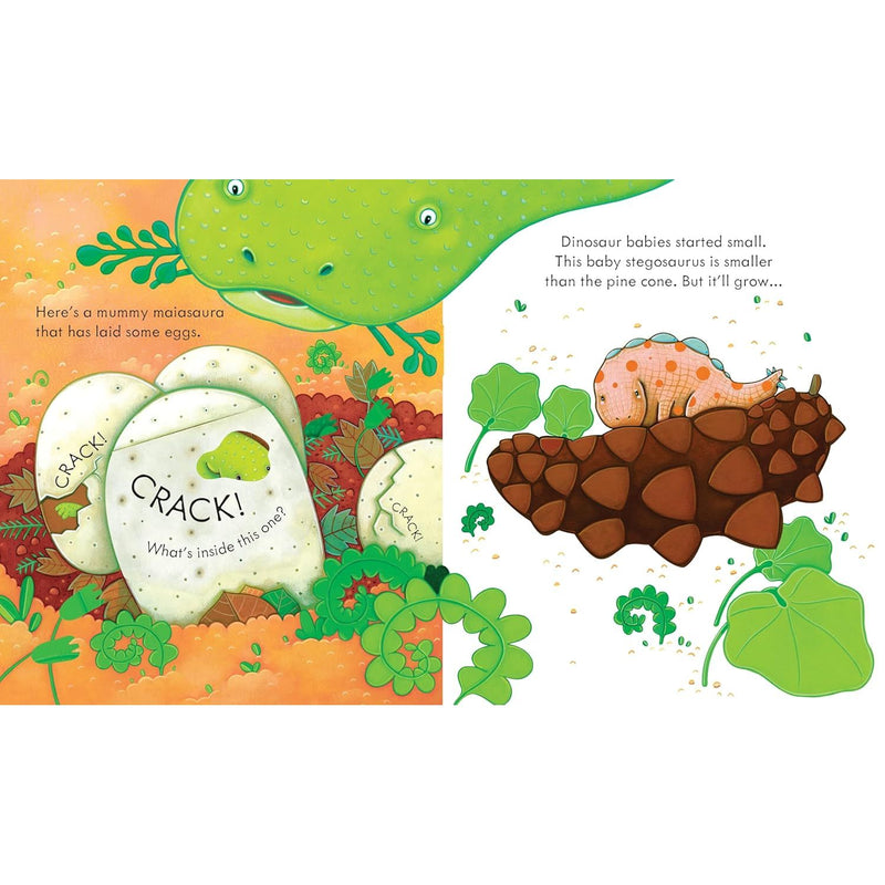 Peep Inside Dinosaurs by Anna Milbourne, Usborne non-fiction board book featuring colorful dinosaur illustrations and interactive flaps.