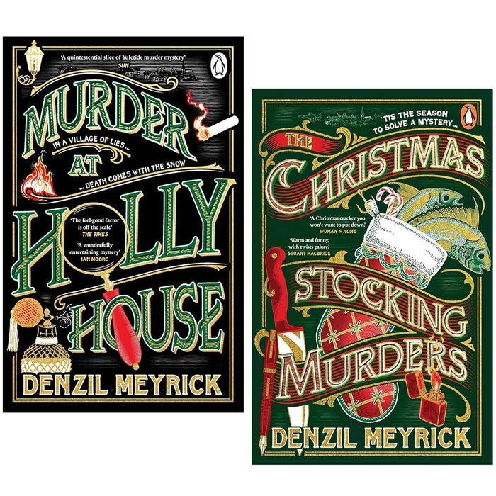 Frank Grasby Mysteries 2 Books Collection Set by Denzil Meyrick (Murder at Holly House & The Christmas Stocking Murders)