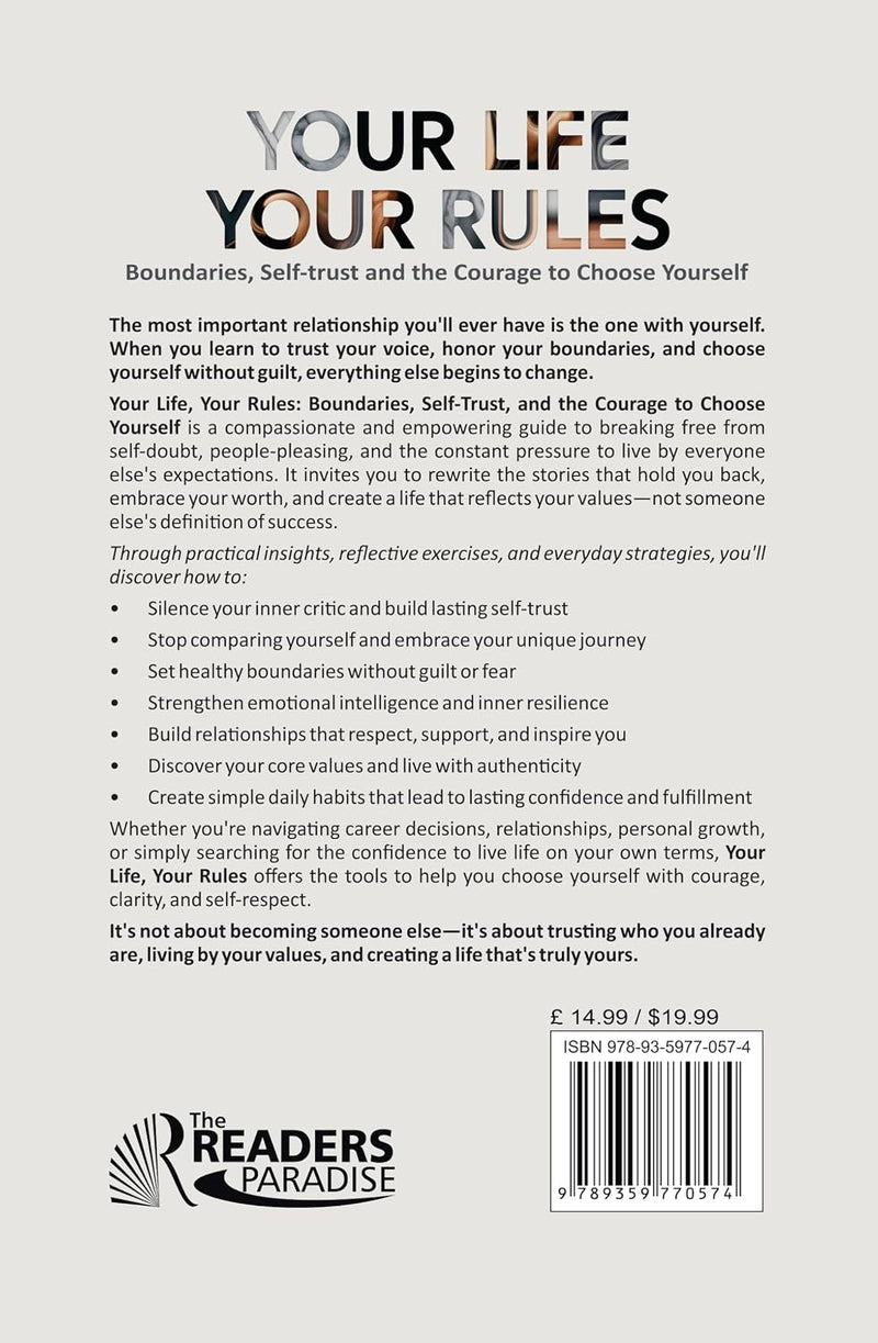 Your Life, Your Rules Boundaries, Self-Trust And The Courage To Choose Yourself By Sumit Vig - Non Fiction - Paperback