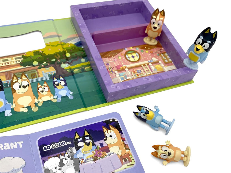Bluey Tattle Tales 12 Page Storybook Featuring 4 Figurines - Ages 3–5 - Board book