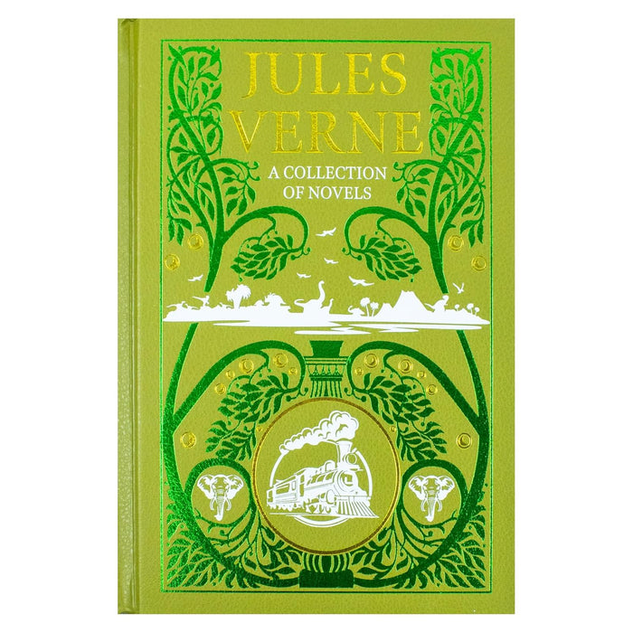 A Collection of Jules Verne Novels Deluxe Leather Bound Classic - The Book Bundle