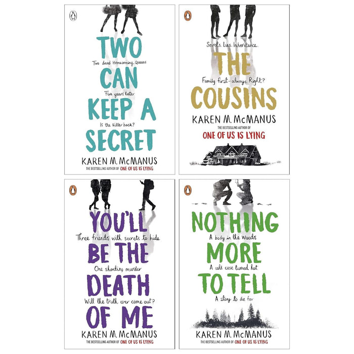 Karen M. McManus 4 Books Collection Set (Two Can Keep a Secret, The Cousins, You'll Be the Death of Me and Nothing More to Tell) - The Book Bundle