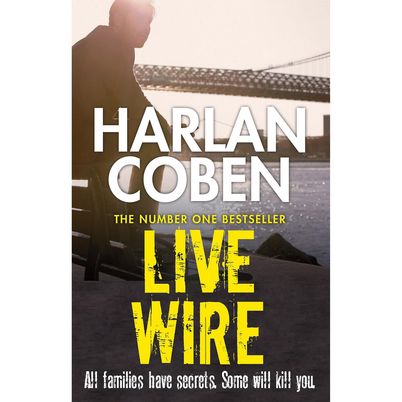 Orion book by Harlan Coben, "Live Wire," featuring a cover image with dark and intense design elements.