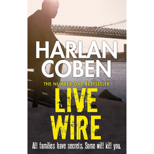 Orion book by Harlan Coben, "Live Wire," featuring a cover image with dark and intense design elements.