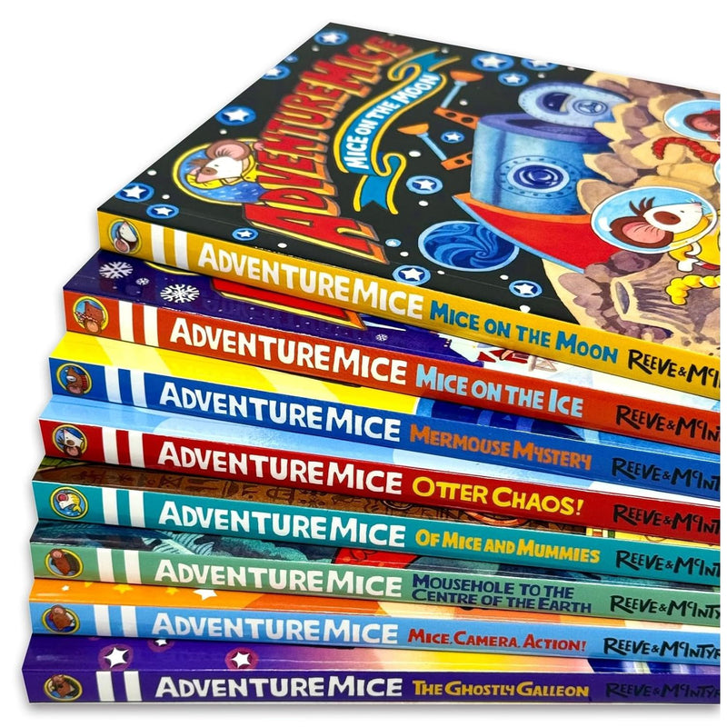 Adventuremice Series 8 books collection set by Philip Reeve and Sarah McIntyre, paperback fiction books, published by David Fickling Books