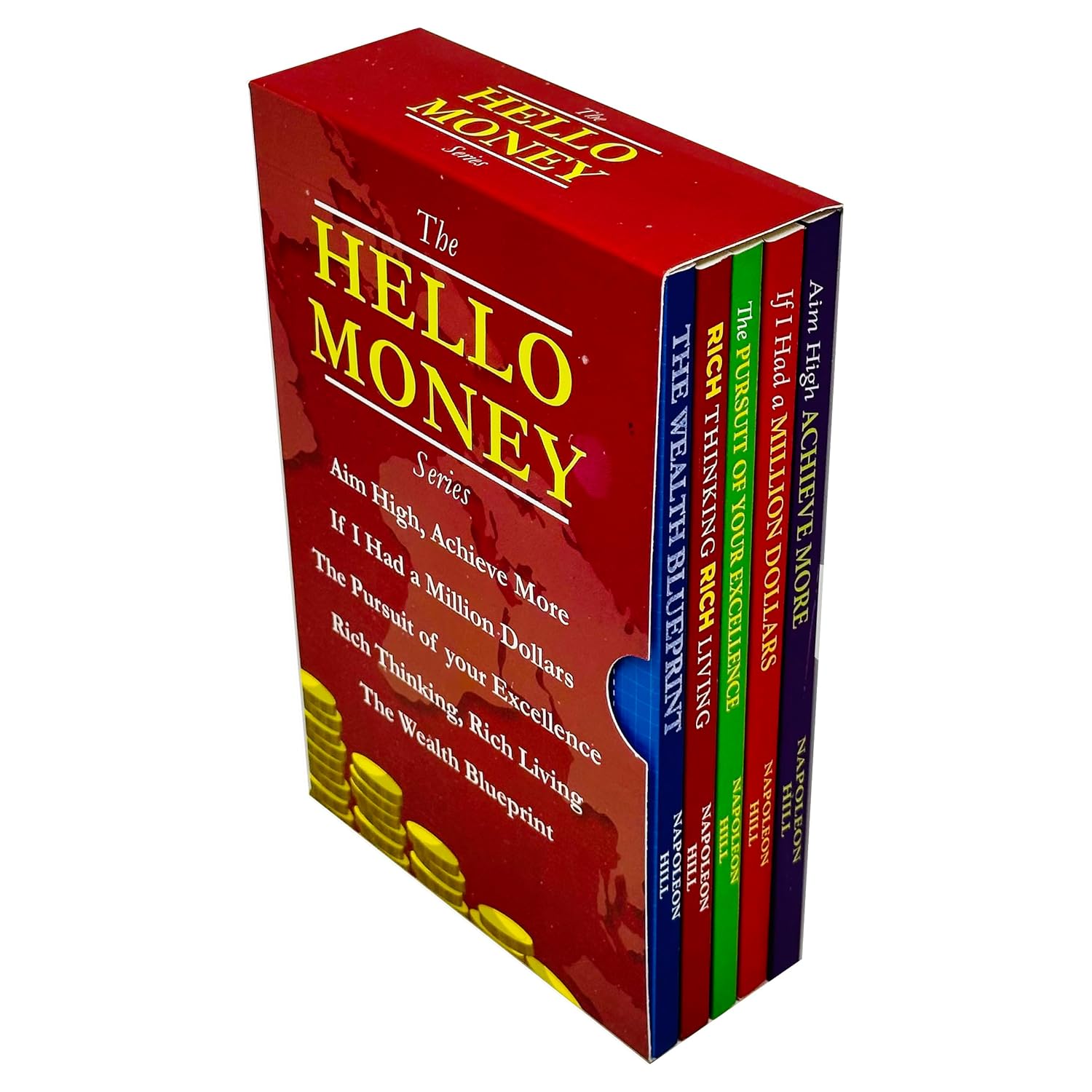 The Hello Money Series Collection 5 Books Set By Napoleon Hill (Aim Hi ...