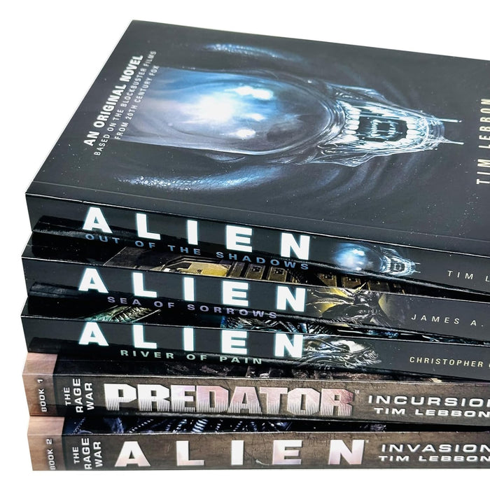 Alien Series 5 Books Collection Set (Out of the Shadows, Sea of Sorrows, River of Pain, Predator Incursion & Invasion) - The Book Bundle