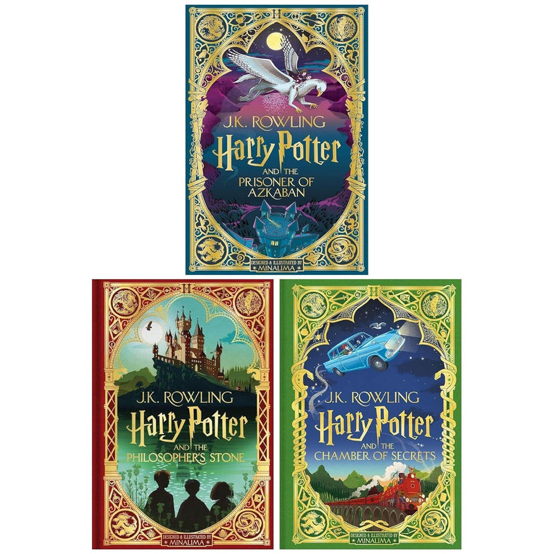 Harry Potter MinaLima Edition 3 Books Collection Set (Harry Potter and the Philosopher’s Stone) - The Book Bundle