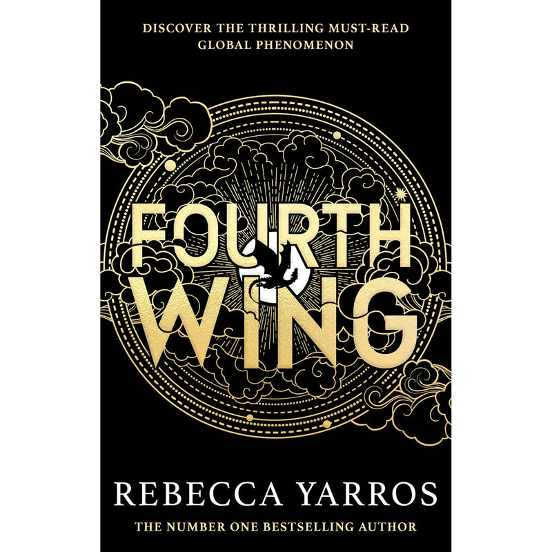 Cover of "Fourth Wing: The Empyrean" by Rebecca Yarros, a fantasy novel published by Allison and Busby.