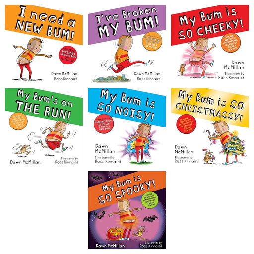 New Bum Series 7 Books Set by Dawn McMillan My Bum is SO Noisy, SO CHRISTMASSY - The Book Bundle
