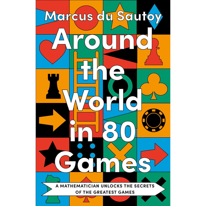 Paperback book titled "Around The World In 80 Games" by Fourth Estate, showing the cover with colorful game illustrations.