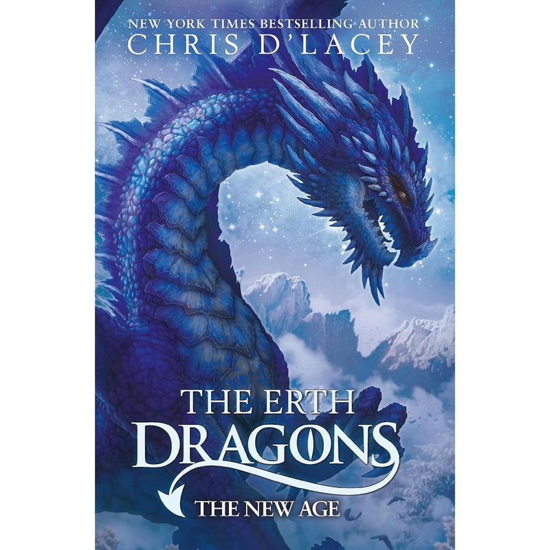 Set of three paperback fantasy books from the Erth Dragons Series by Chris d'Lacey, featuring colorful dragon illustrations on the covers.