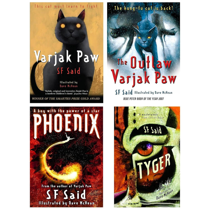 SF Said Collection 4 Books Set (Varjak Paw, Phoenix, The Outlaw Varjak Paw & Tyger) - The Book Bundle