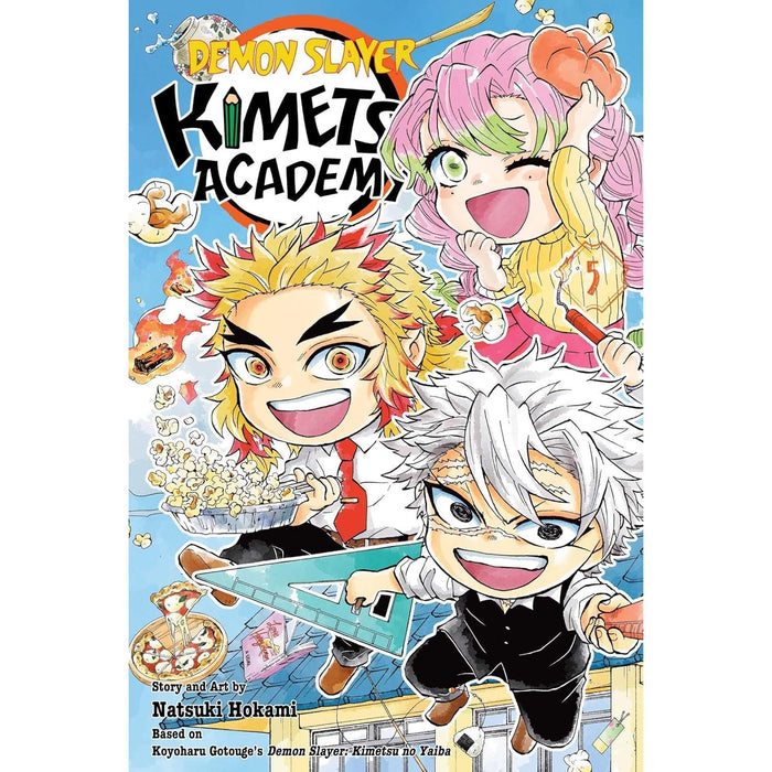 Demon Slayer Kimetsu Academy (Volume 1-5) Books Collection Set by Natsuki Hokami & Koyoharu Gotouge - The Book Bundle