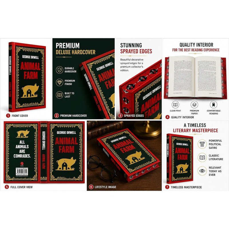 Animal Farm Deluxe Collector's Edition With Sprayed Edges by George Orwell - Fiction - Hardback