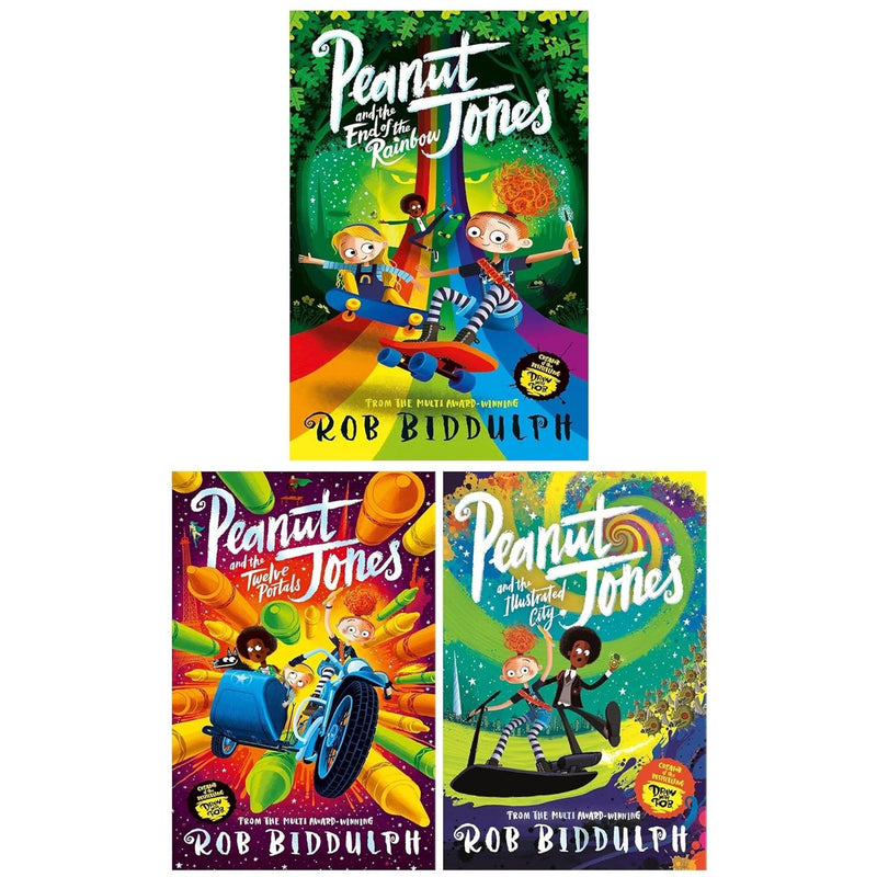 Peanut Jones Series 3 Books Collection Set (Peanut Jones and the End of the Rainbow [Hardback], Peanut Jones and the Illustrated City & Peanut Jones and the Twelve Portals) - The Book Bundle