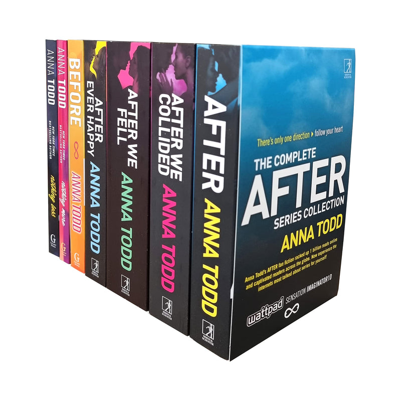 Anna Todd 7 Books Collection The After and The Landon Series (After, After Ever Happy, After We Collided, After We Fell, Before, Nothing More and Nothing Less)