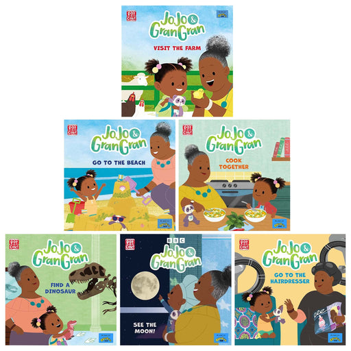 JoJo & Gran Gran Collection 6 Books Set (Visit the Farm, Go to the Beach, Cook Together, Find a) - The Book Bundle