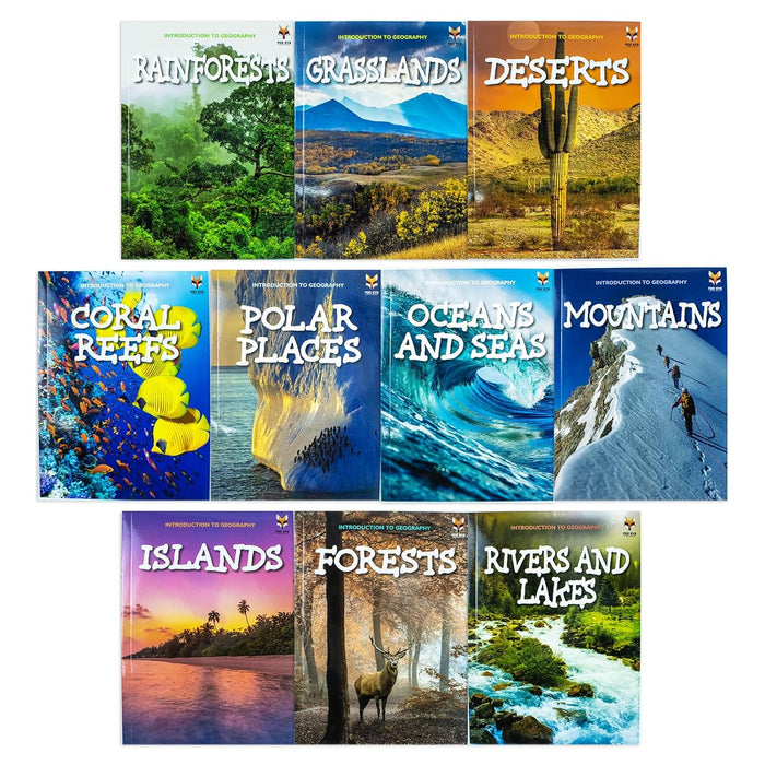 Childrens Introduction to Geography for Beginners 10 Book Collection Set - The Book Bundle