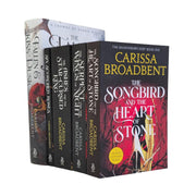 Set of five Crowns of Nyaxia books by Carissa Broadbent, featuring fantasy novel covers in mixed formats.