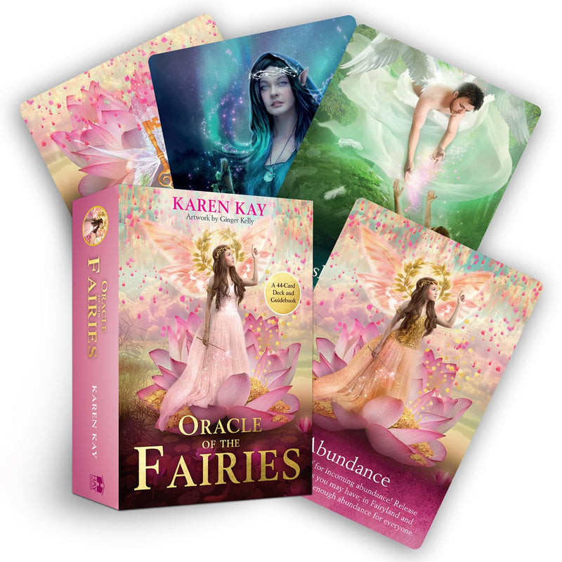 Multicolor Oracle of the Fairies card deck by Karen Kay, featuring enchanting fairy illustrations for tarot and divination.