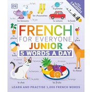 DK 5 Words a Day series 5-book collection set for children, including French and Italian language learning books by DK.