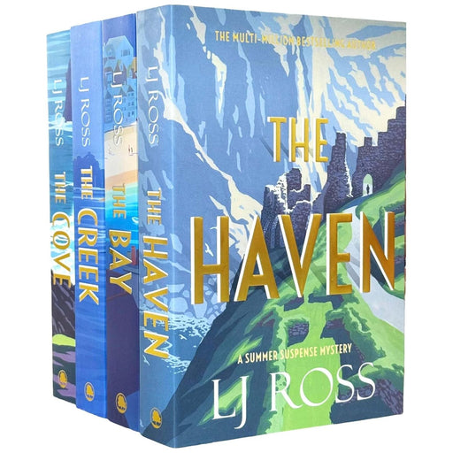 The Summer Suspense Mysteries Series by LJ Ross 4 Books Collection Set (The Cove, The Creek, The Bay & The Haven) - The Book Bundle