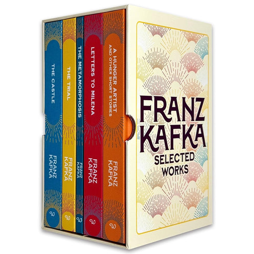 Hardcover box set of Franz Kafka's works including The Trial, The Castle, The Metamorphosis, stories, and letters by Wilco Books Ltd