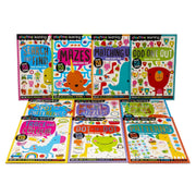 Set of 10 Playtime Learning Sticker Activity books by Make Believe Ideas Ltd, featuring search and find fun for children.