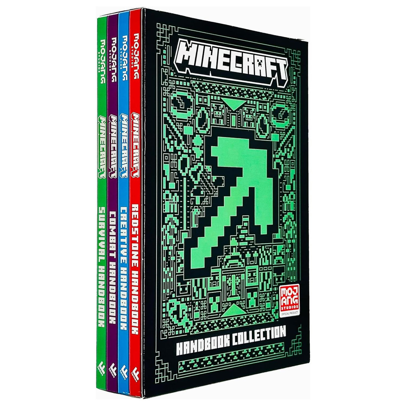 Minecraft Book Library All New Official Minecraft Combat Handbook 4 Books Collection Set By ...