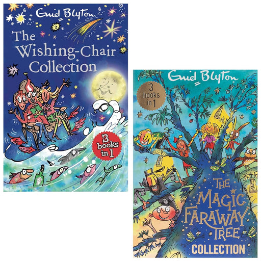 Enid Blyton 2 Books Collection Set (The Wishing-Chair & The Magic Faraway Tree) (6 Books In 2 Books) - The Book Bundle