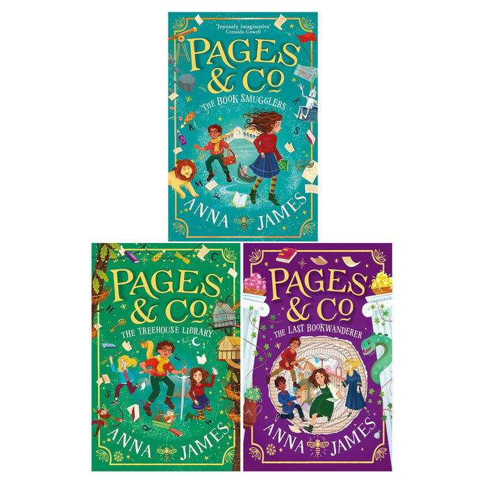Anna James Pages and Co Collection 3 Books Set (The Treehouse Library, The Last Bookwanderer, The Book Smugglers) - The Book Bundle