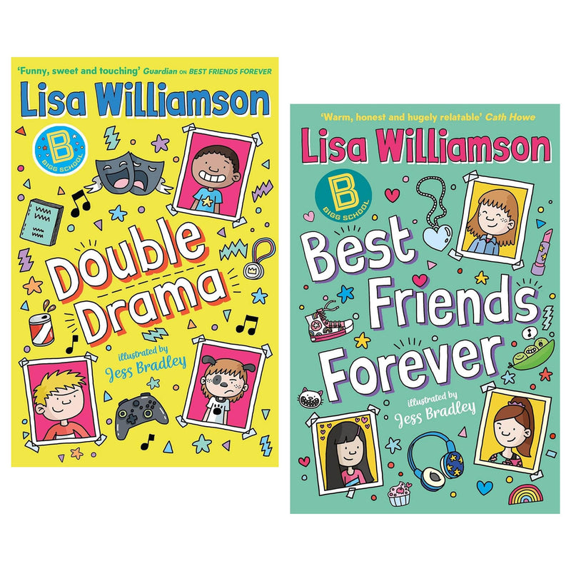 Bigg School Series 2 Books Collection Set (Best Friends Forever and Double Drama) - The Book Bundle