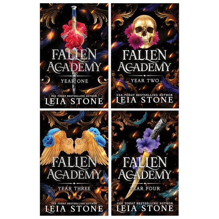 Fallen Academy Series (Book 1-4) by Leia Stone 4 Books Collection Set - The Book Bundle
