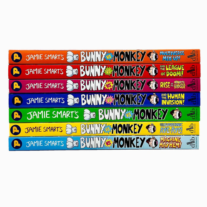 Jamie Smart Bunny vs Monkey 7 Books Collection Set (The Human Invasion, Rise of the Maniacal Badger) - The Book Bundle
