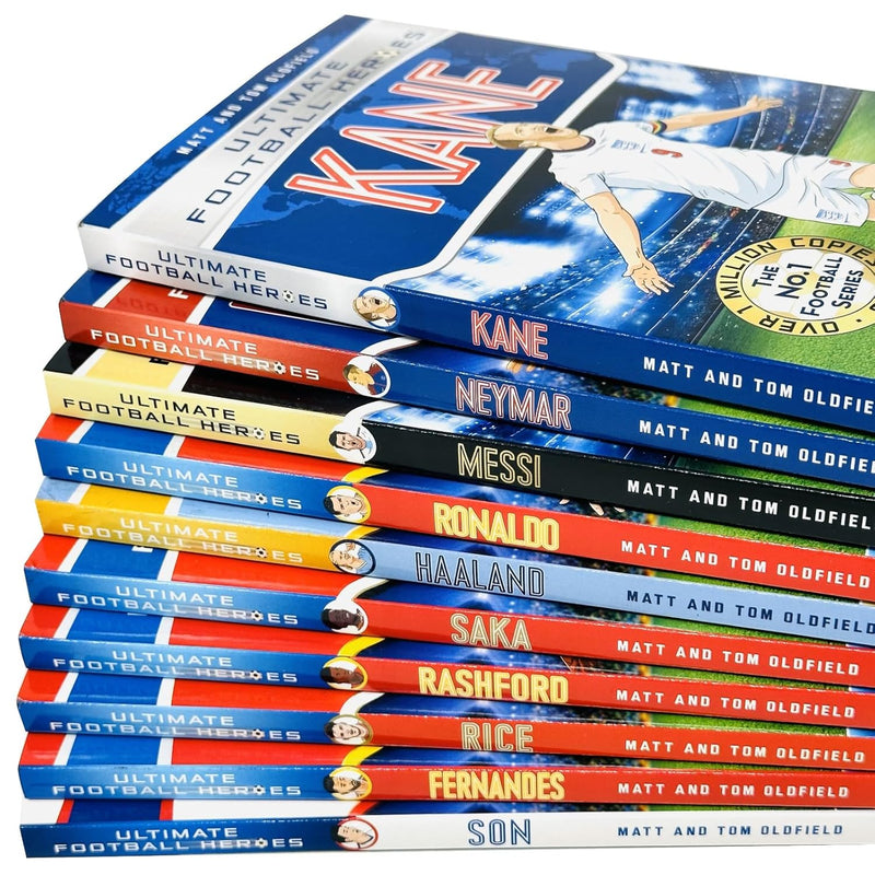 Ultimate Football Heroes Series 1 Collection 10 Books Set by Matt Oldfield, Tom Oldfield