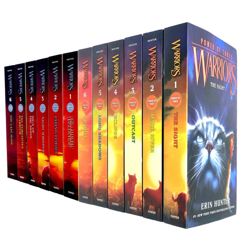 Warriors: Power of Three and Omen of the Stars Series Collection 12 Books Set (The Sight, Dark River, Outcast, Eclipse, Long Shadows, Sunrise, The Fourth Apprentice, Fading Echoes and 4 More…) - The Book Bundle