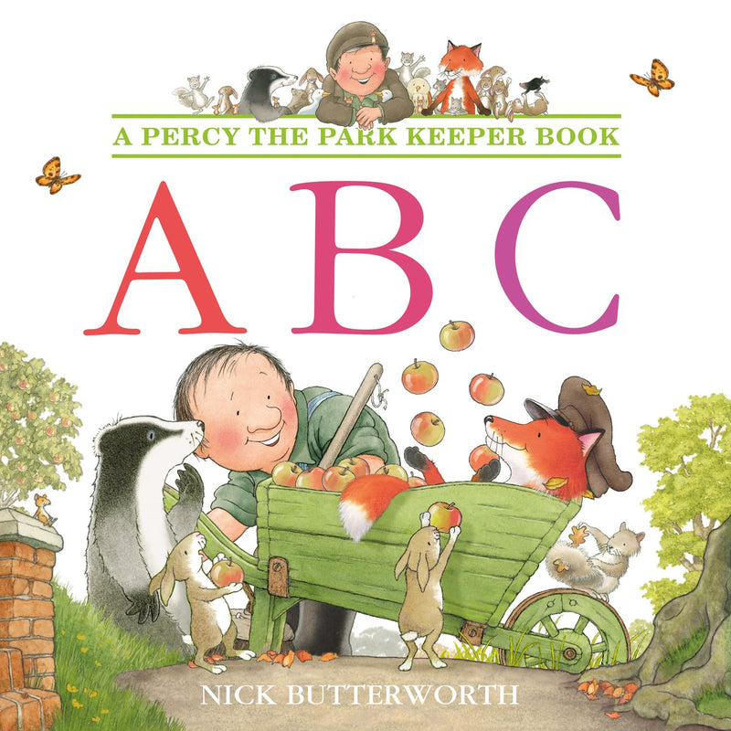 Percy the Park Keeper 7-book collection by Nick Butterworth in paperback, featuring colorful cover illustrations of Percy and friends.