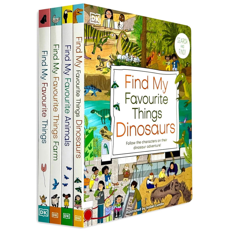 Find My Favourite Things, Find My Favourite Animals 4 Books Collection Set - Fiction - BoardBook