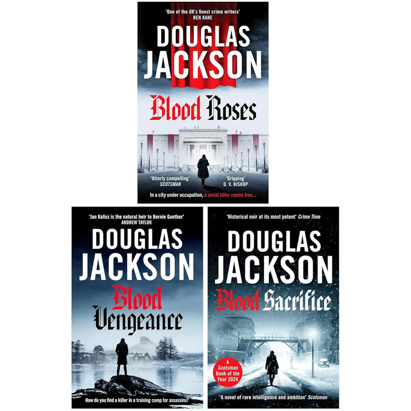 Set of three paperback Warsaw Quartet Series books by Douglas Jackson, fiction collection in a Canelo UK Ltd edition.
