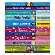 Jacqueline Wilson 12-book collection set by Corgi Yearling featuring Tracy Beaker, Longest Whale Song, Butterfly Club, and more.