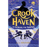 Crookhaven Series 3 books collection set by J. J. Arcanjo, including The Island Heist, The School for Thieves, and The Forgotten Maze.