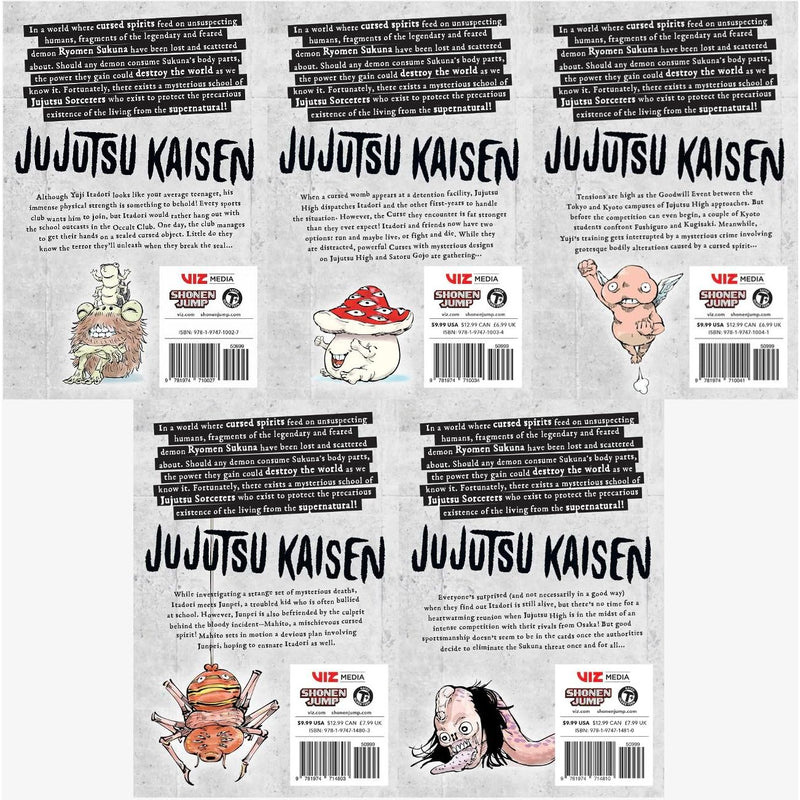 Jujutsu Kaisen Series Vol 1-5 Books Collection Set By Gege Akutami - The Book Bundle
