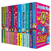 Jacqueline Wilson 12-book collection set by Corgi Yearling, featuring Tracy Beaker, Longest Whale Song, Butterfly Club, and more.
