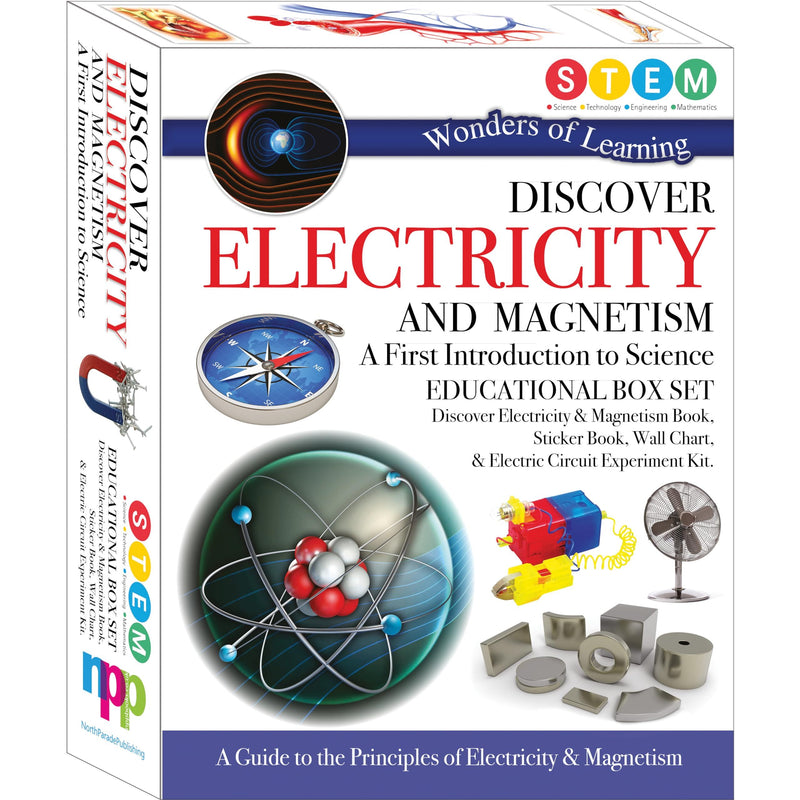 Wonders of Learning Science Box Set: Discover Electricity and Magnetism paperback by North Parade Publishing