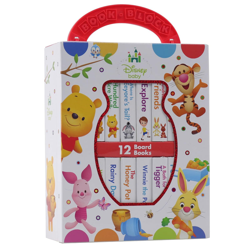 Disney Baby - Winnie the Pooh - My First Library Board Book Block 12-Book Set - Pi Kids