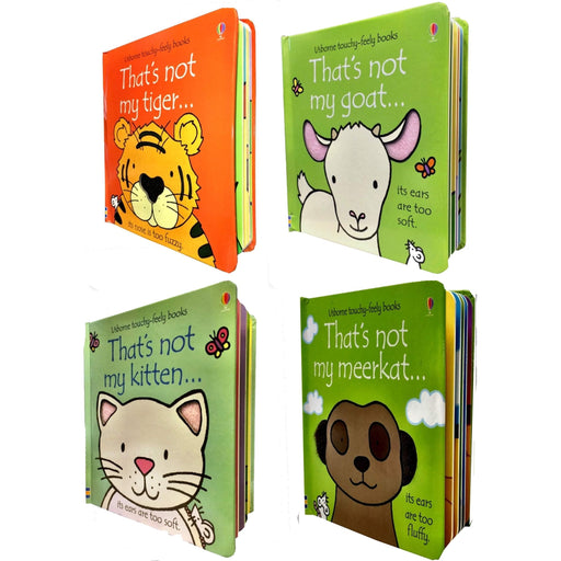 Thats Not My Touchy-Feely Collection 4 Books Set Kitten, Goat, Tiger, Meerkat - The Book Bundle