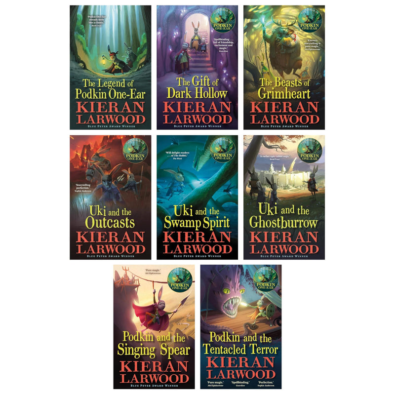 The World of Podkin One-Ear 8 Books Collection Set (Books 1-8) by Kieran Larwood - Five Realms Series - The Book Bundle