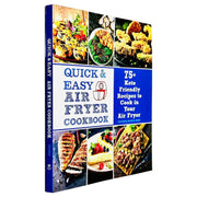 MSN Carolina Cartier Quick & Easy Air Fryer Cookbook featuring over 75 keto-friendly recipes for healthy air frying.